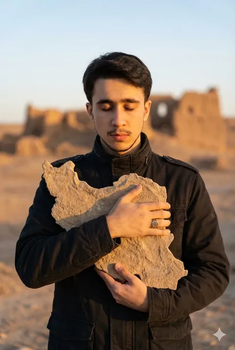 پرامپت احساسی در آغوش گرفتن وطن